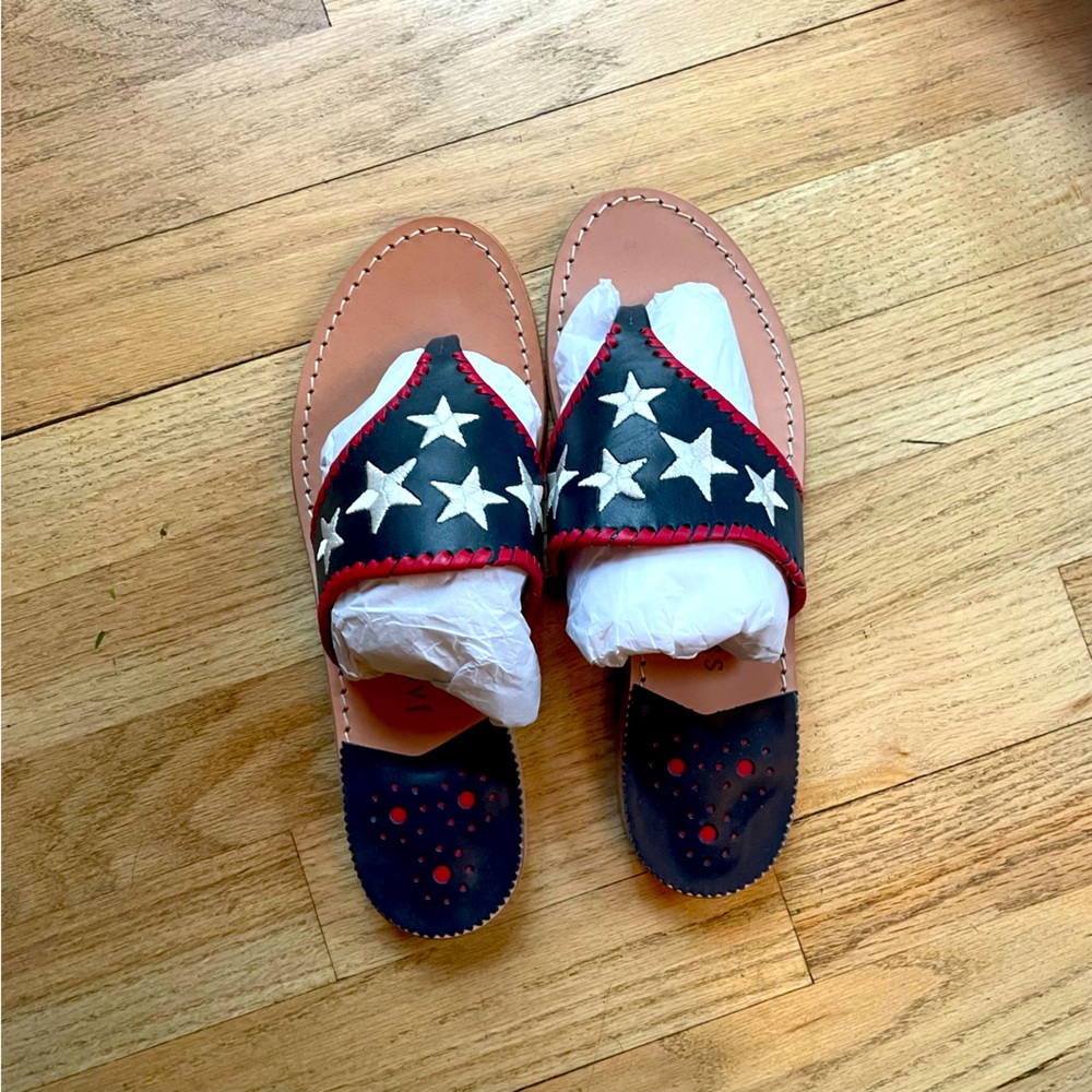 Jack Rogers patriotic sandal